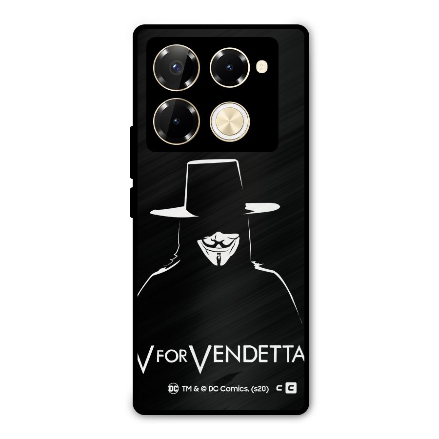 V for Vendetta Minimal Metal Back Case for Infinix Note 40 Pro Plus
