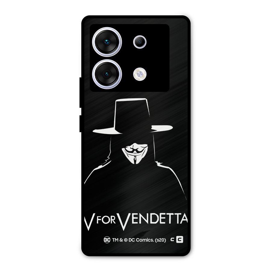 V for Vendetta Minimal Metal Back Case for Infinix Zero 30 5G