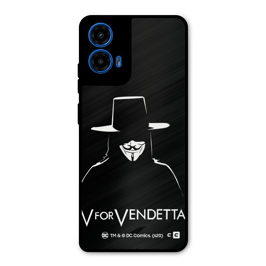 V for Vendetta Minimal Metal Back Case for Moto G45