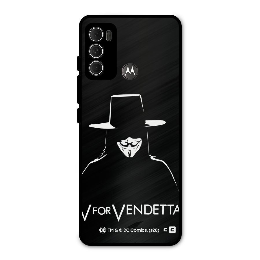 V for Vendetta Minimal Metal Back Case for Moto G60