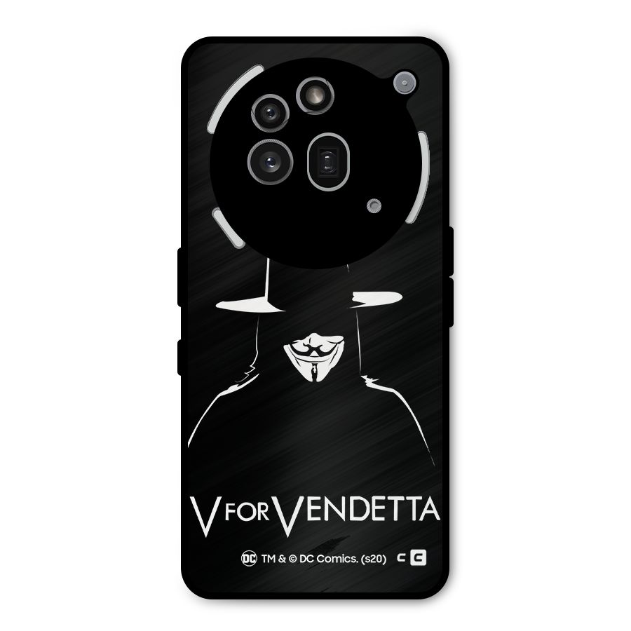 V for Vendetta Minimal Metal Back Case for Nothing Phone 3a Pro