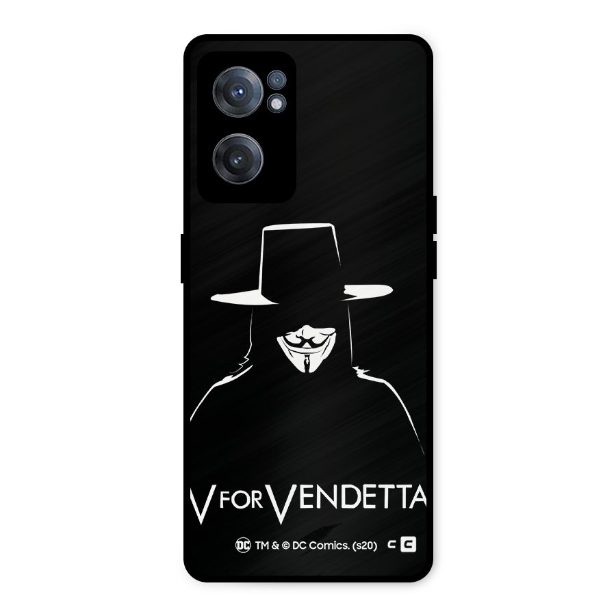 V for Vendetta Minimal Metal Back Case for OnePlus Nord CE 2 5G