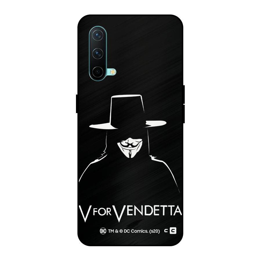 V for Vendetta Minimal Metal Back Case for OnePlus Nord CE 5G