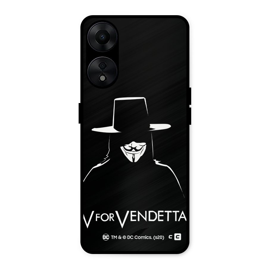 V for Vendetta Minimal Metal Back Case for Oppo A78 5G