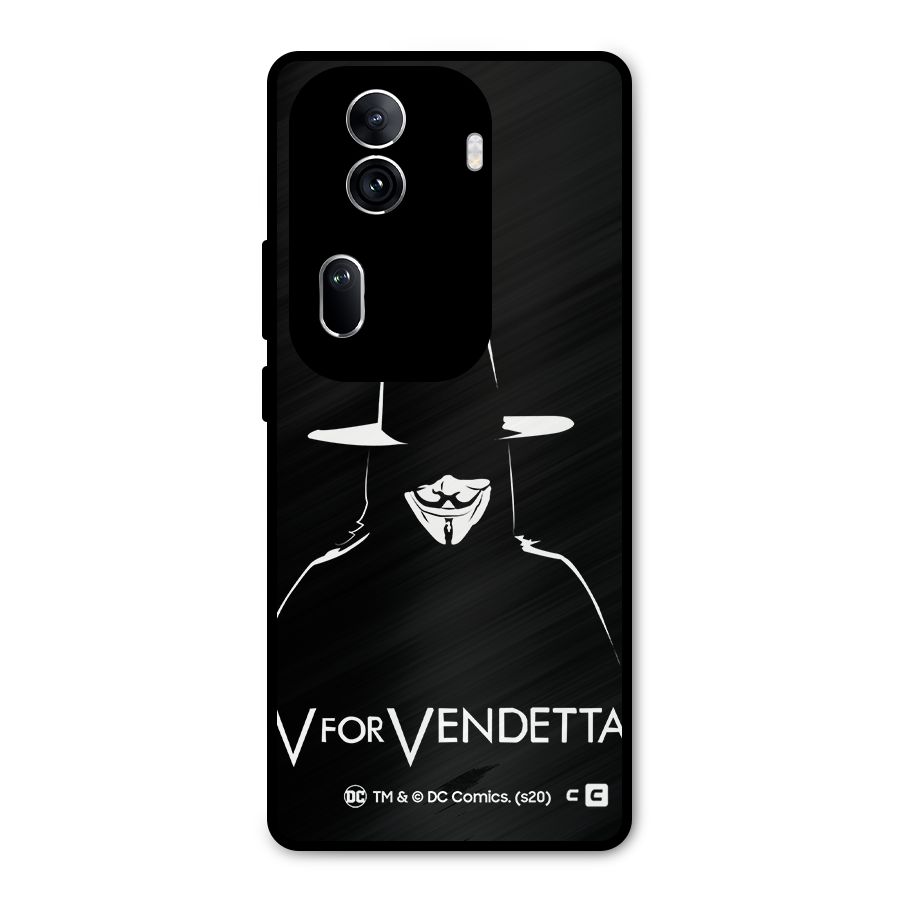 V for Vendetta Minimal Metal Back Case for Oppo Reno11 Pro 5G
