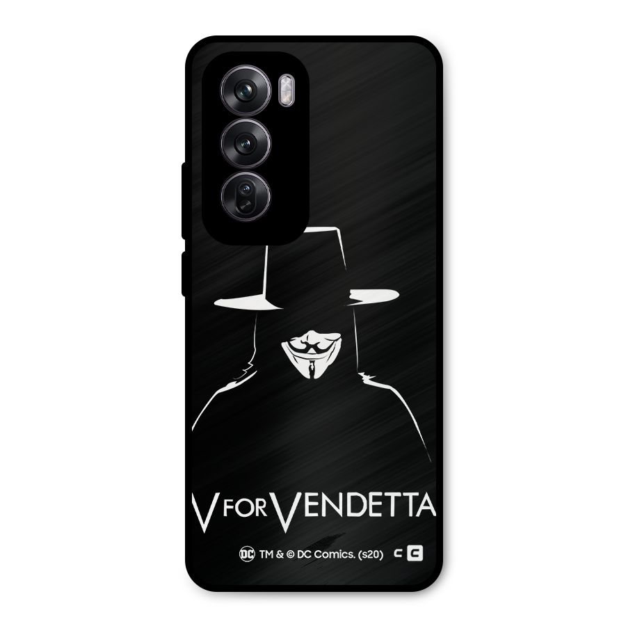 V for Vendetta Minimal Metal Back Case for Oppo Reno12 Pro