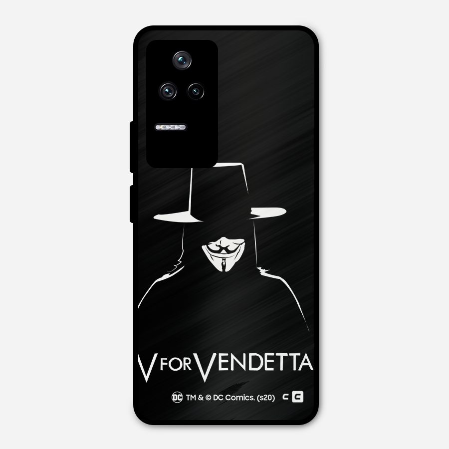 V for Vendetta Minimal Metal Back Case for Poco F4 5G