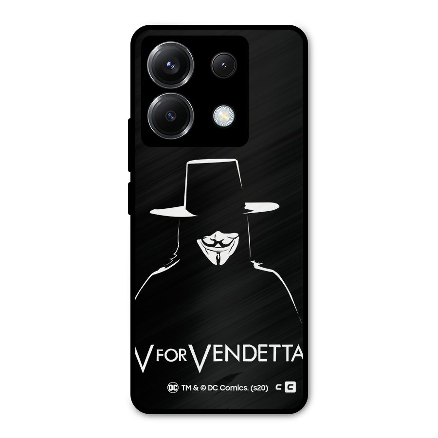 V for Vendetta Minimal Metal Back Case for Poco X6