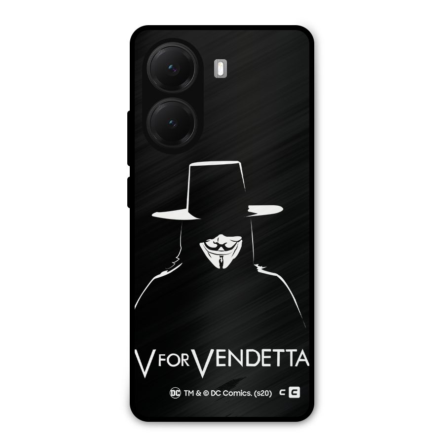 V for Vendetta Minimal Metal Back Case for Poco X7 Pro
