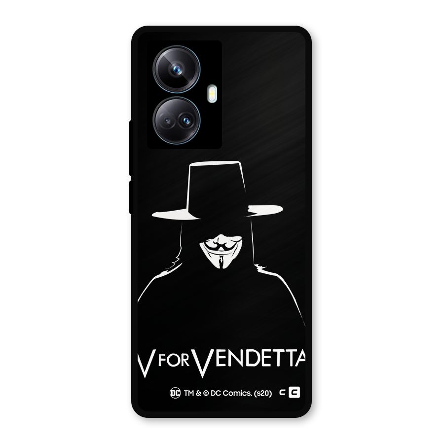 V for Vendetta Minimal Metal Back Case for Realme 10 Pro Plus