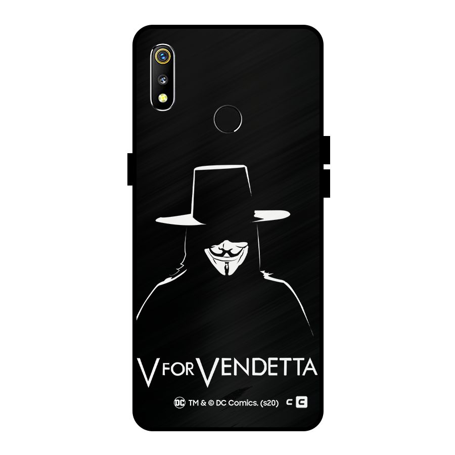 V for Vendetta Minimal Metal Back Case for Realme 3
