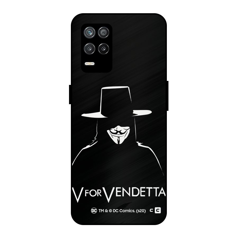 V for Vendetta Minimal Metal Back Case for Realme 8s 5G