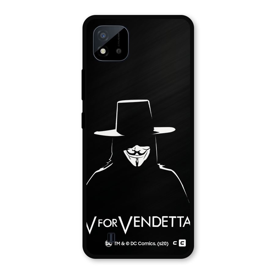 V for Vendetta Minimal Metal Back Case for Realme C11 2021