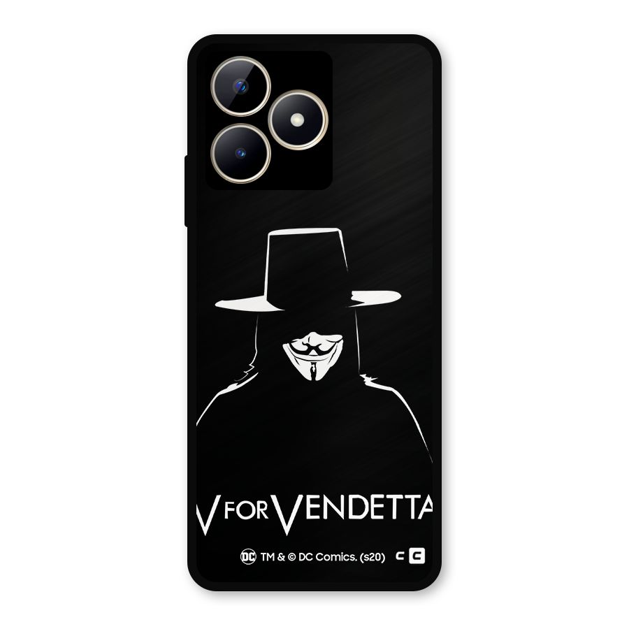 V for Vendetta Minimal Metal Back Case for Realme C53