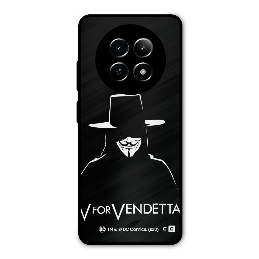 V for Vendetta Minimal Metal Back Case for Realme Narzo N65