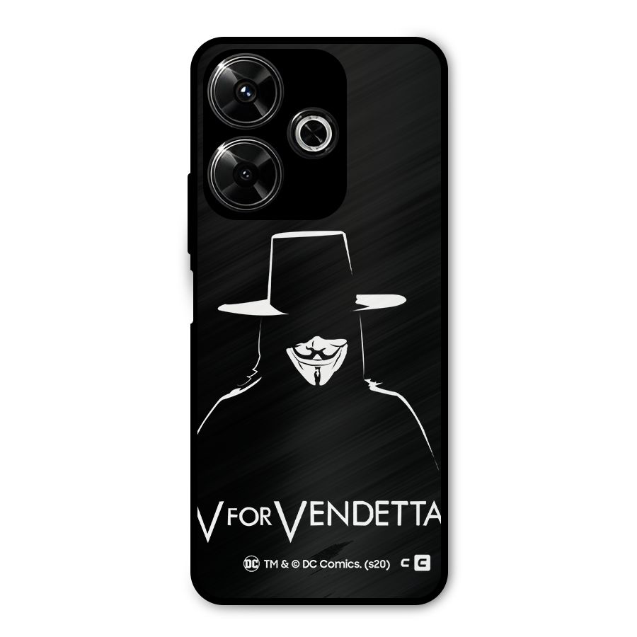 V for Vendetta Minimal Metal Back Case for Redmi 13 5G