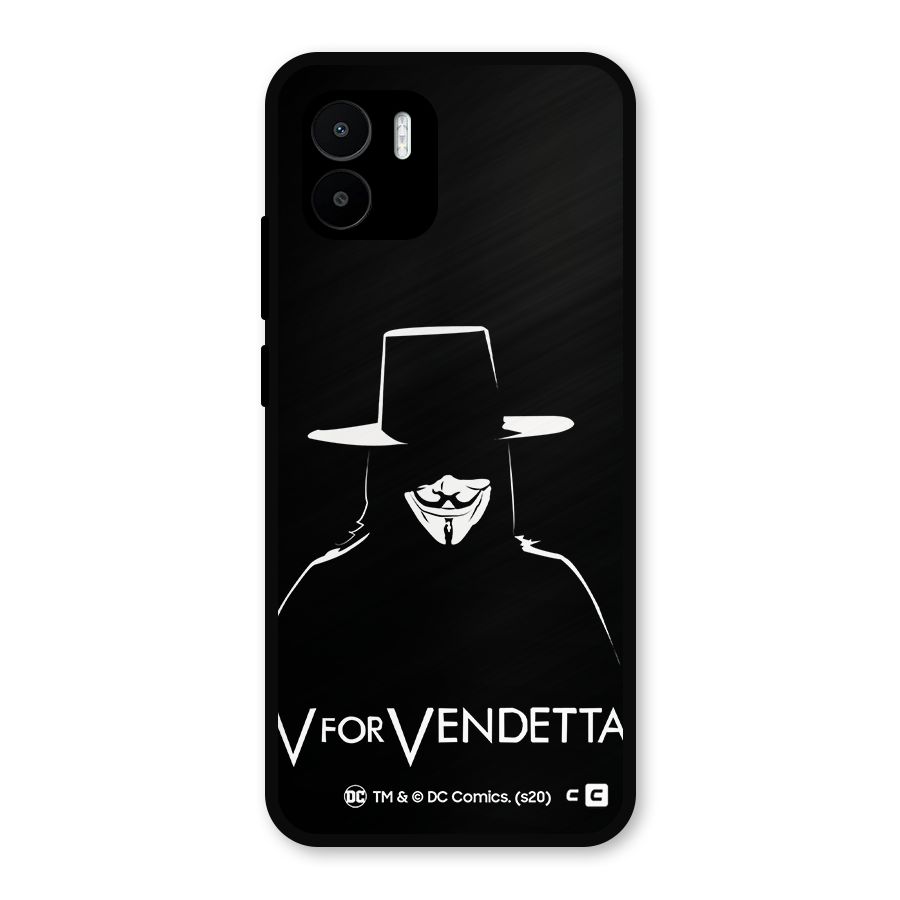 V for Vendetta Minimal Metal Back Case for Redmi A1