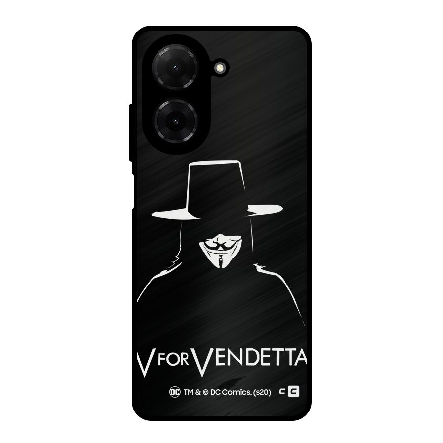 V for Vendetta Minimal Metal Back Case for Redmi A5 4G
