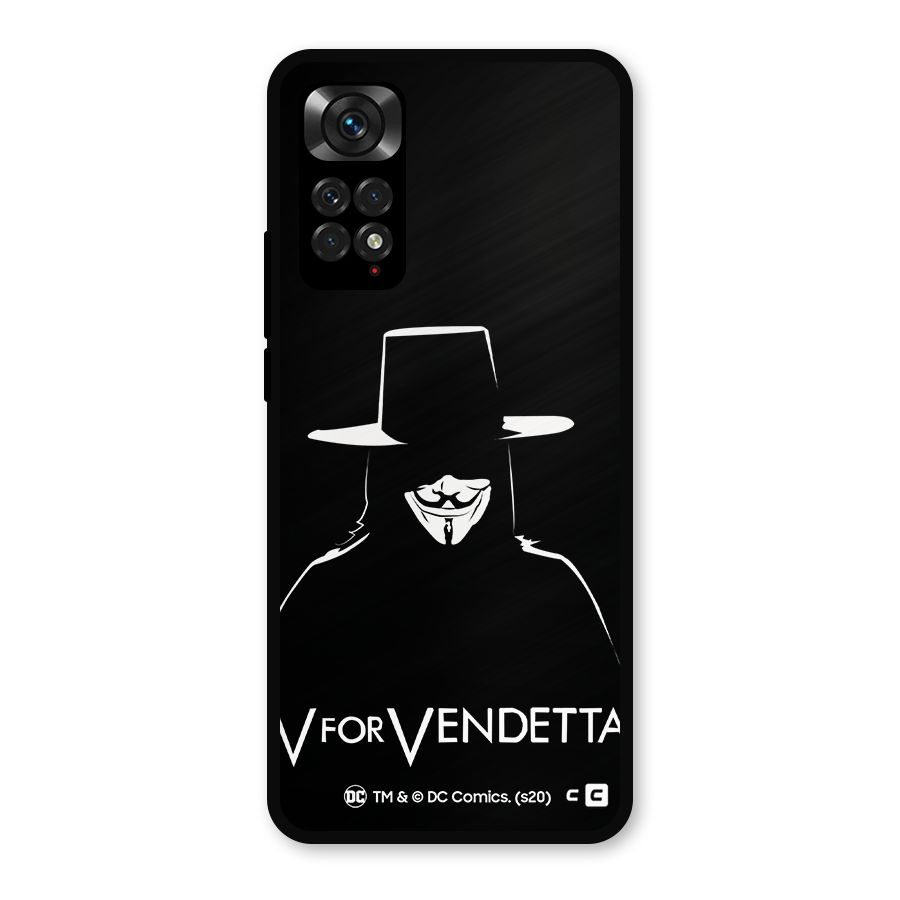 V for Vendetta Minimal Metal Back Case for Redmi Note 11s