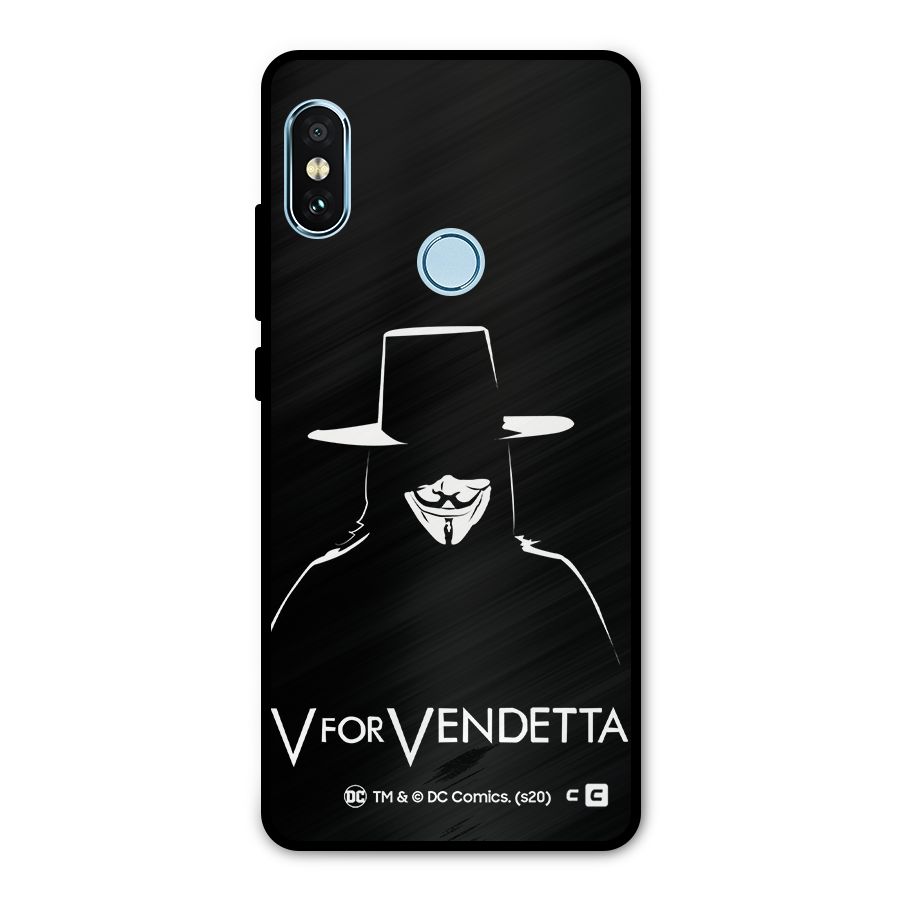 V for Vendetta Minimal Metal Back Case for Redmi Note 5 Pro