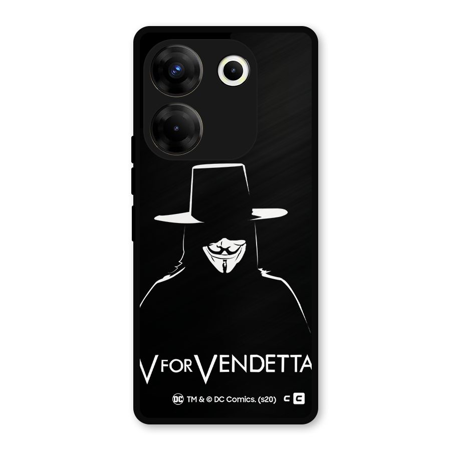 V for Vendetta Minimal Metal Back Case for Tecno Camon 20