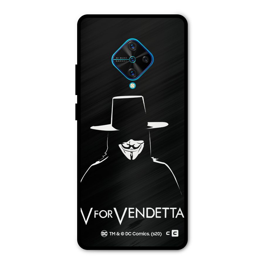 V for Vendetta Minimal Metal Back Case for Vivo S1 Pro