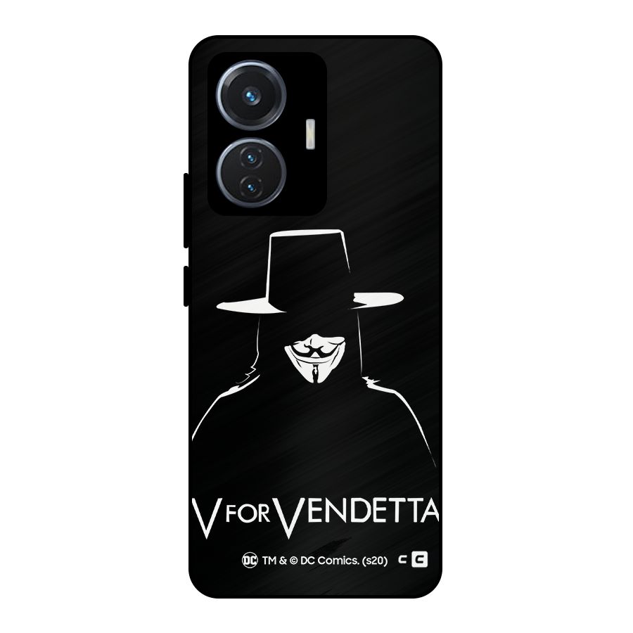 V for Vendetta Minimal Metal Back Case for Vivo T1 44W