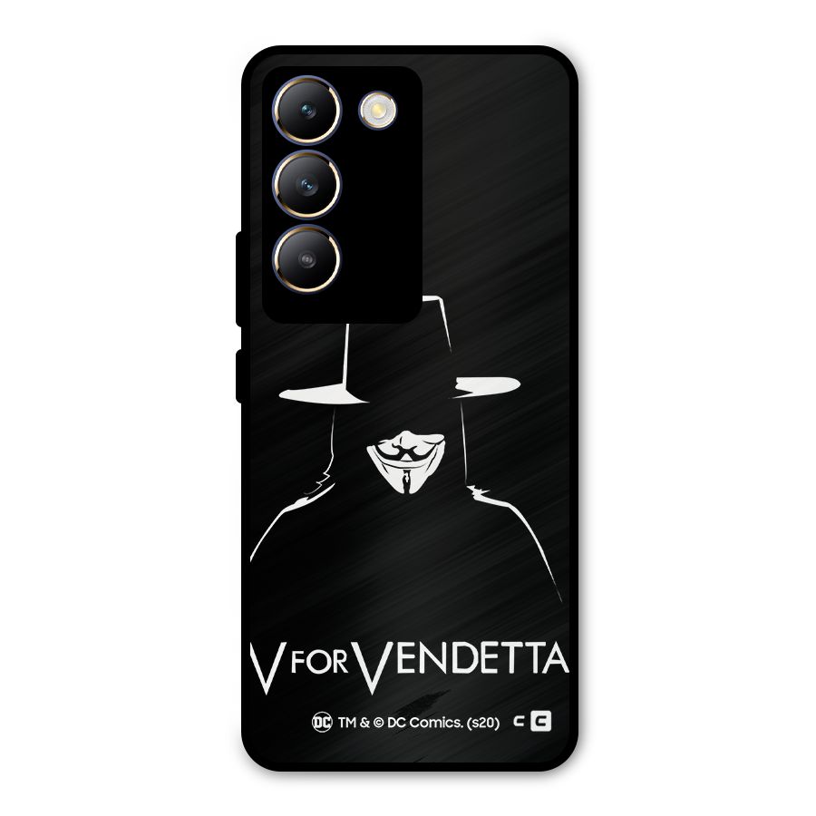 V for Vendetta Minimal Metal Back Case for Vivo T3 5G