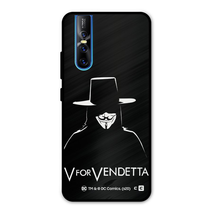 V for Vendetta Minimal Metal Back Case for Vivo V15 Pro