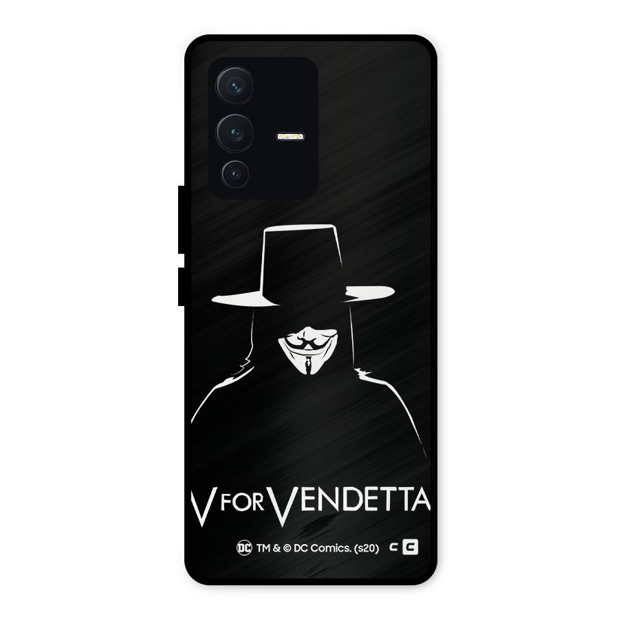 V for Vendetta Minimal Metal Back Case for Vivo V23 5G