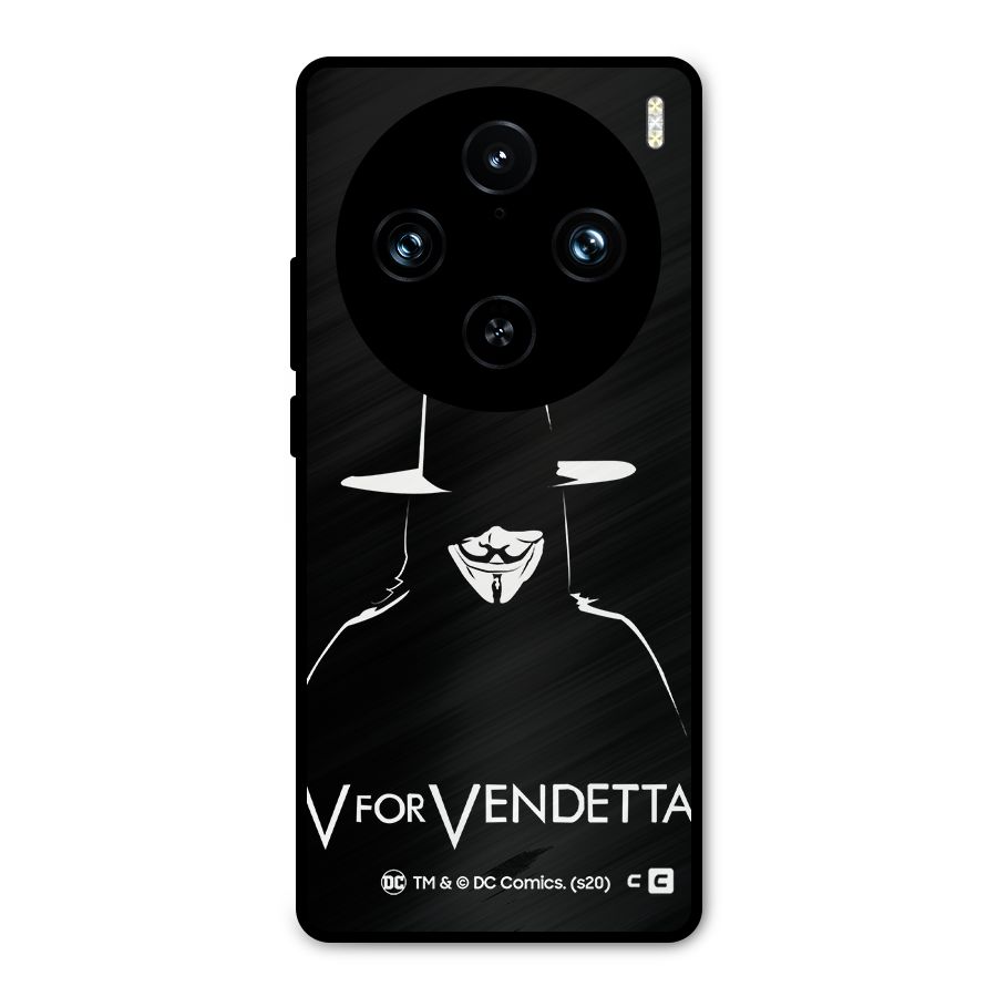 V for Vendetta Minimal Metal Back Case for Vivo X100 Pro