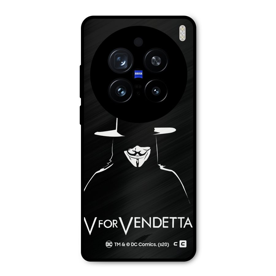 V for Vendetta Minimal Metal Back Case for Vivo X200 Pro
