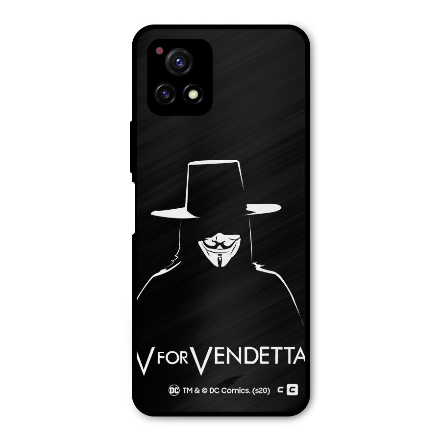 V for Vendetta Minimal Metal Back Case for Vivo Y72 5G