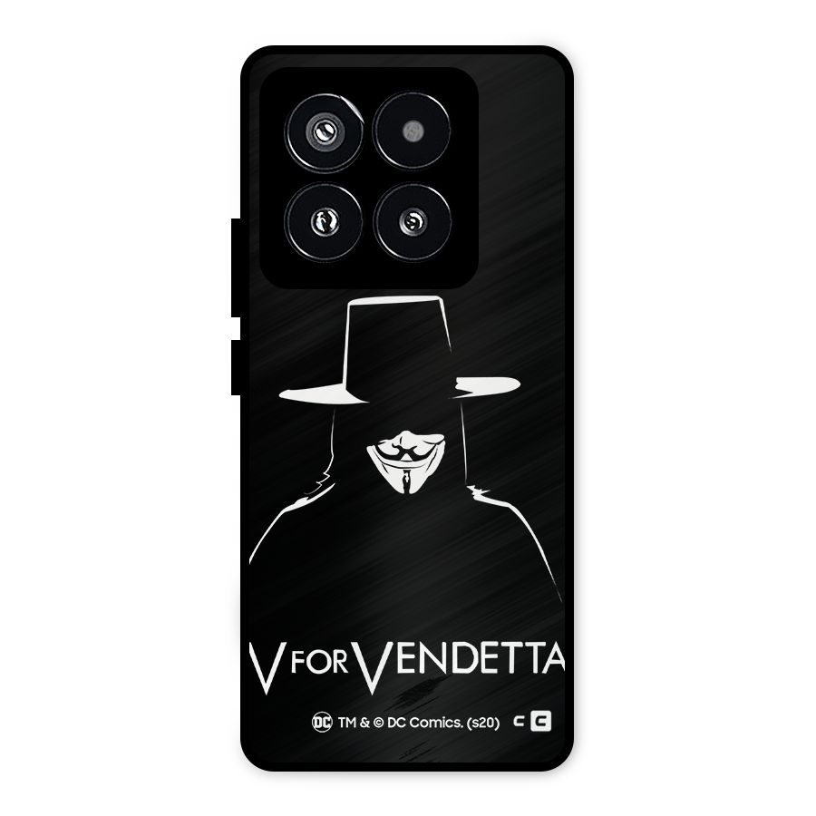 V for Vendetta Minimal Metal Back Case for Xiaomi 14 Pro