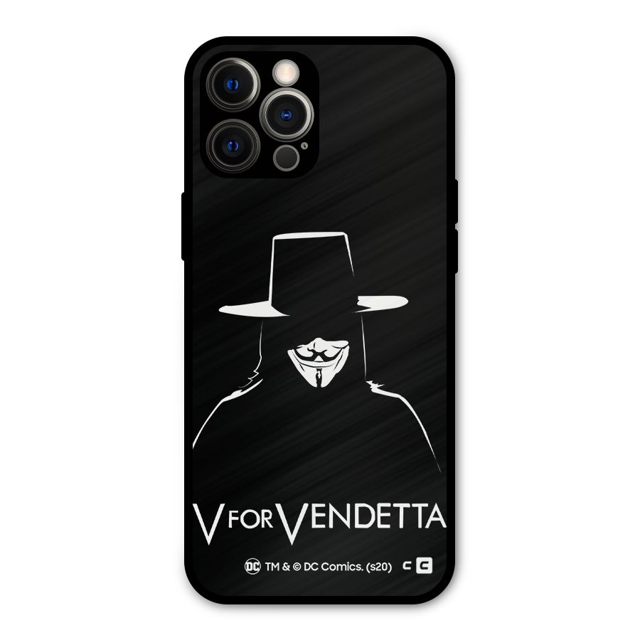V for Vendetta Minimal Metal Back Case for iPhone 12 Pro Max
