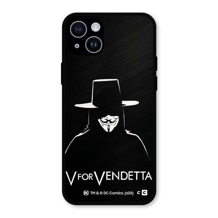 V for Vendetta Minimal Metal Back Case for iPhone 14
