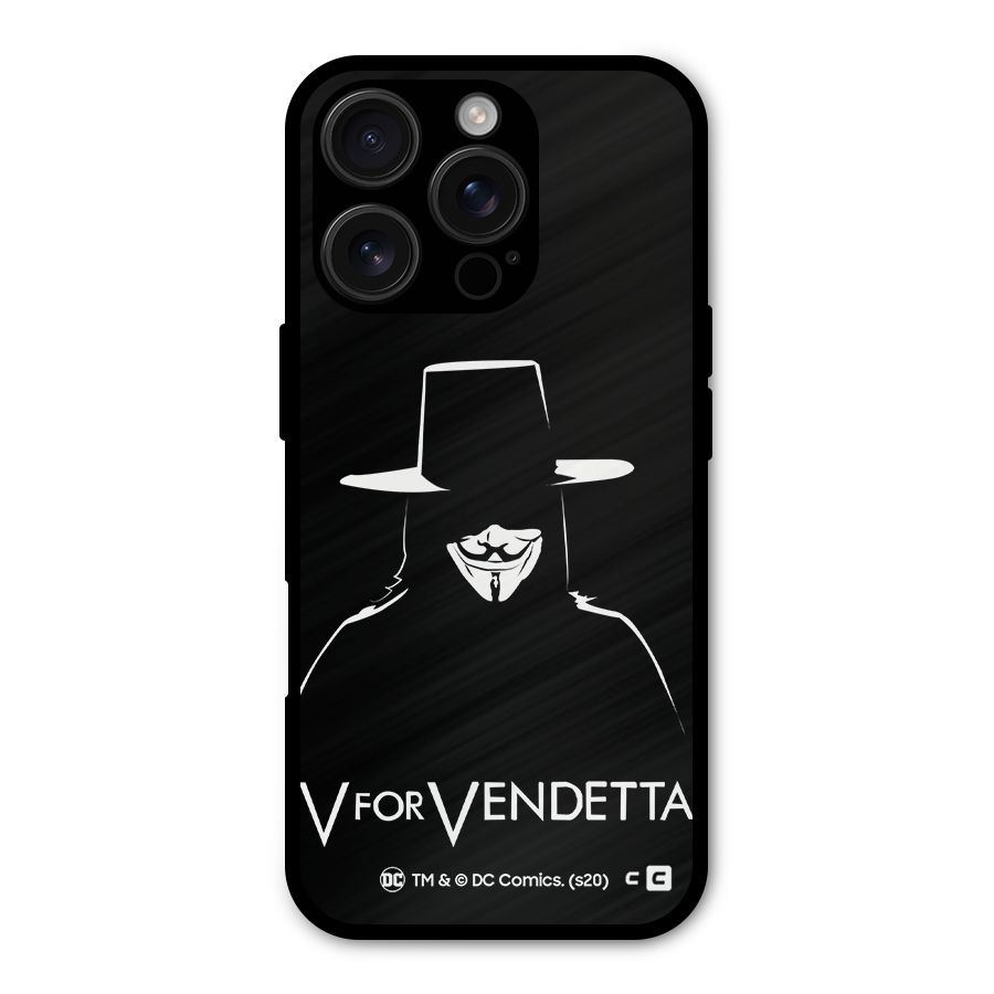 V for Vendetta Minimal Metal Back Case for iPhone 16 Pro