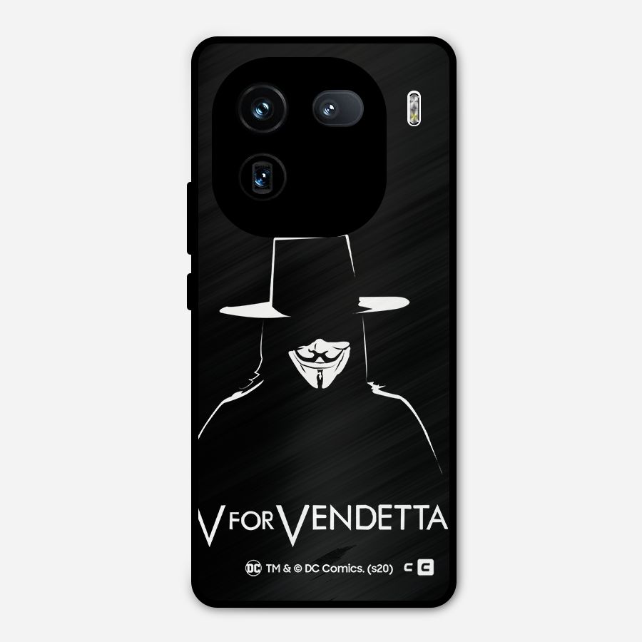 V for Vendetta Minimal Metal Back Case for iQOO 12
