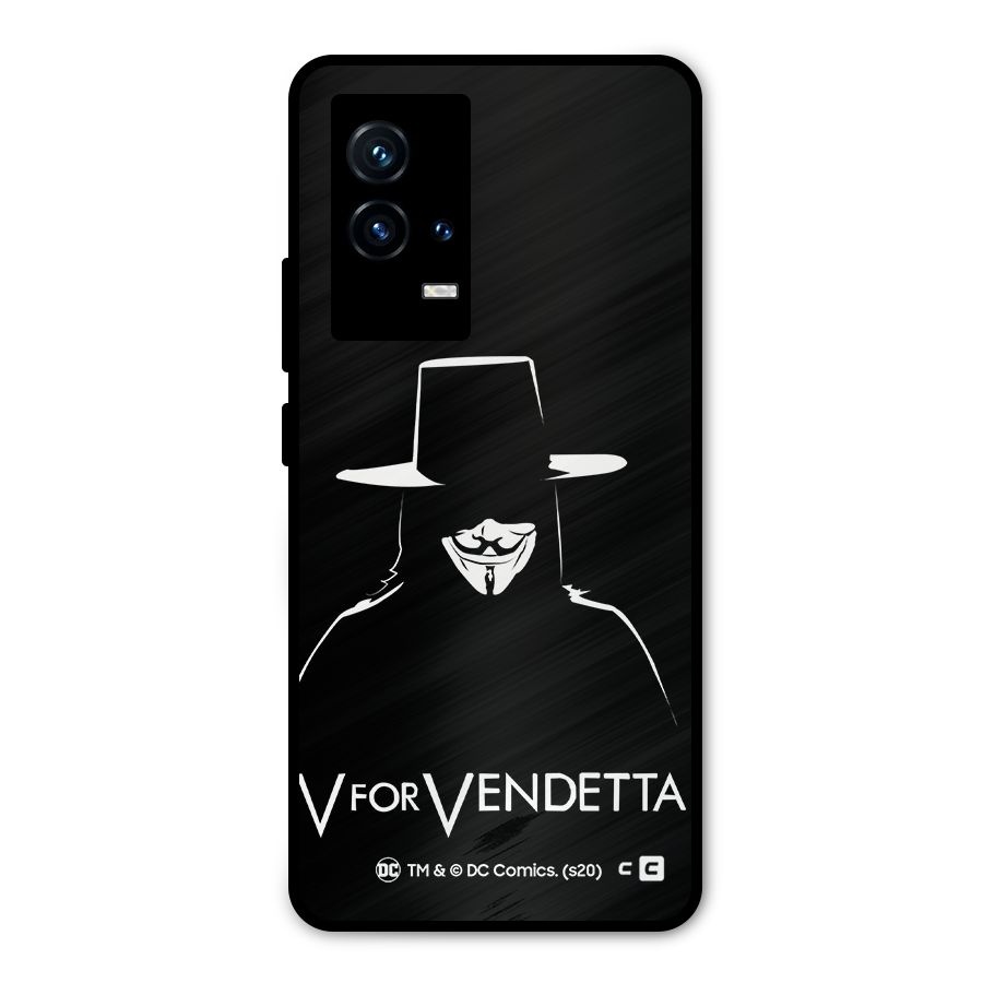 V for Vendetta Minimal Metal Back Case for iQOO 9 5G