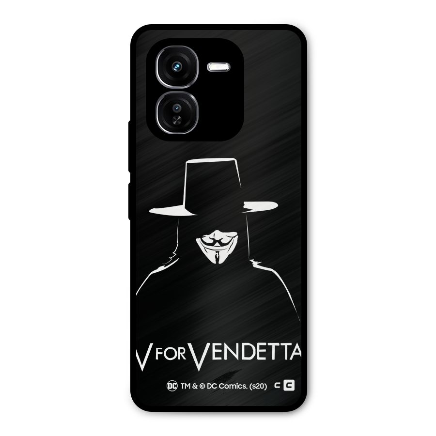 V for Vendetta Minimal Metal Back Case for iQOO Z9x