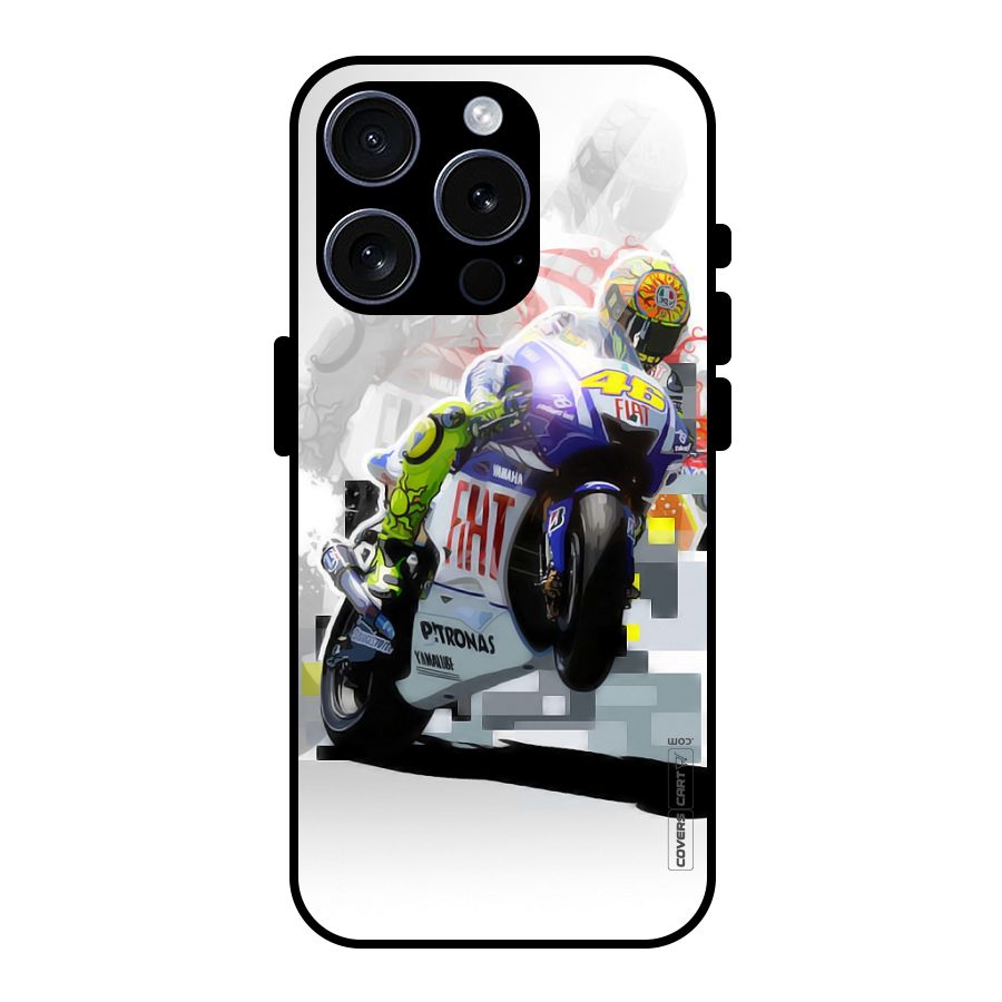 Valentino Rossi Glass Back Case for iPhone 15 Pro