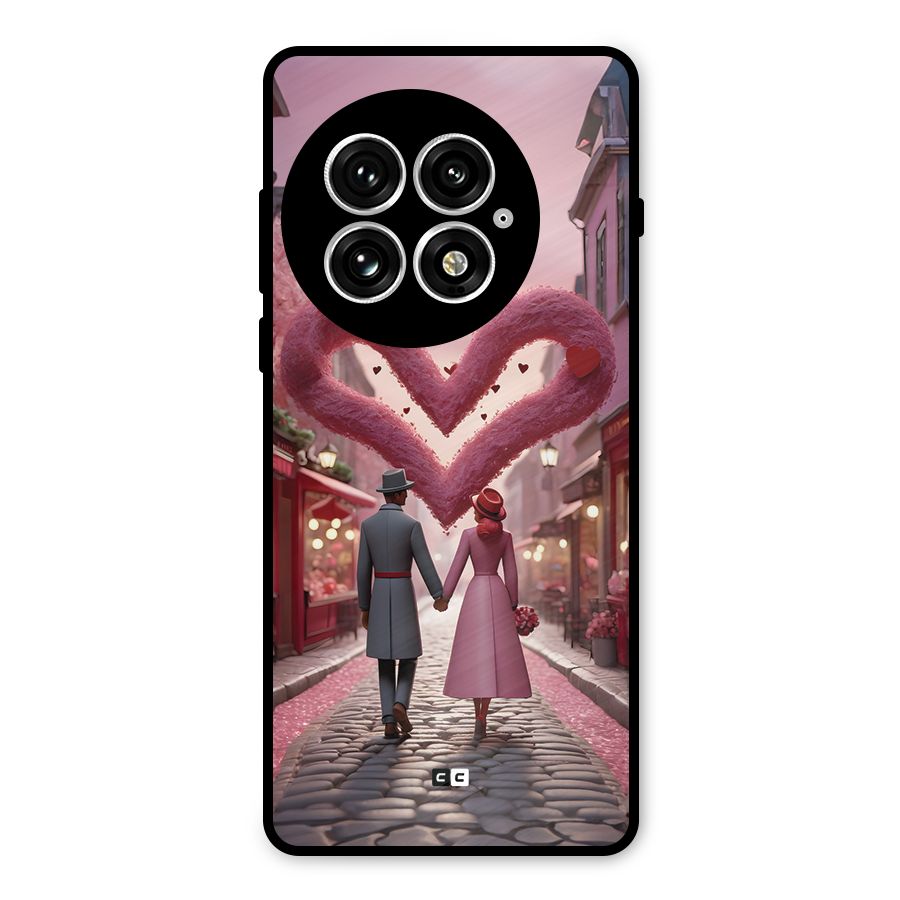 Valetines Couple Walking Metal Back Case for OnePlus 13