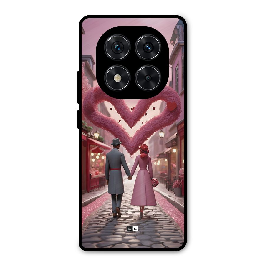 Valetines Couple Walking Metal Back Case for Poco X7