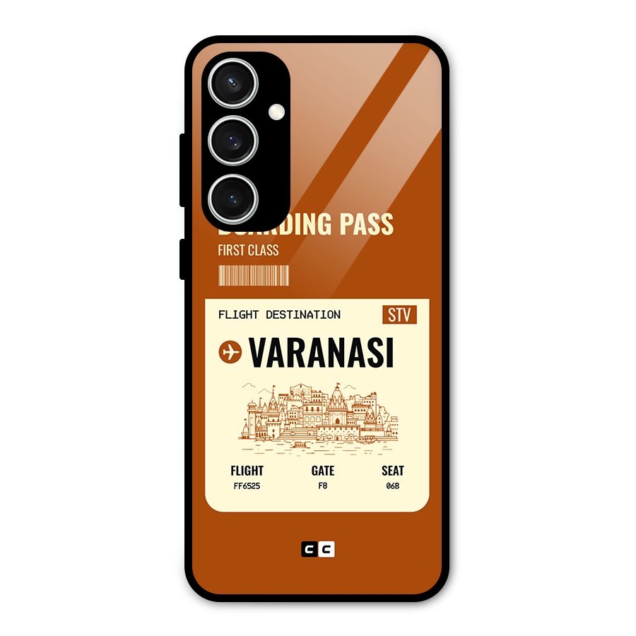 Varanasi Boarding Pass Glass Back Case for Galaxy S23 FE