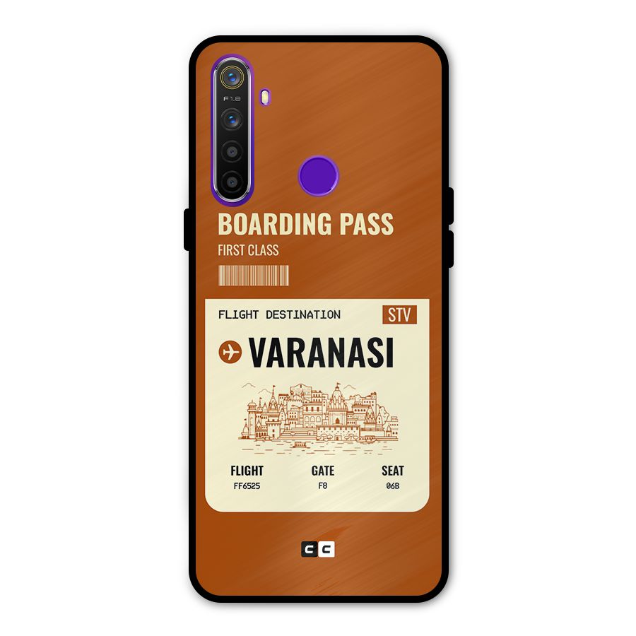 Varanasi Boarding Pass Glass Back Case for Realme 5s