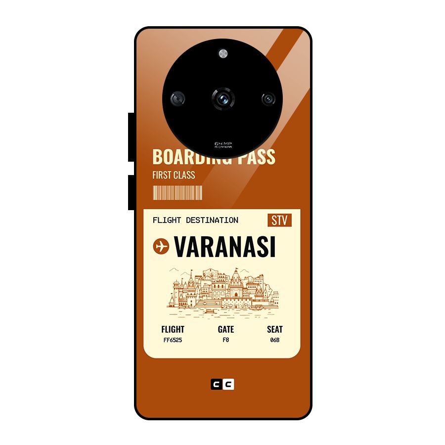 Varanasi Boarding Pass Glass Back Case for Realme Narzo 60 5G