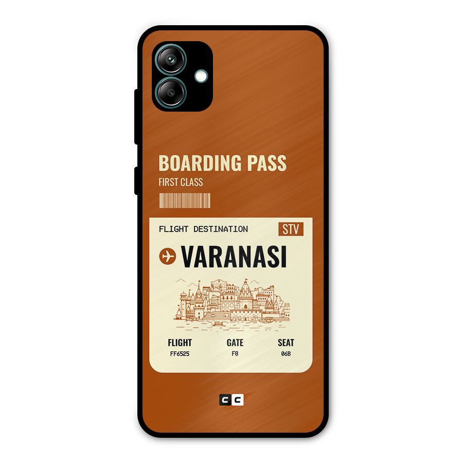 Varanasi Boarding Pass Metal Back Case for Galaxy A04