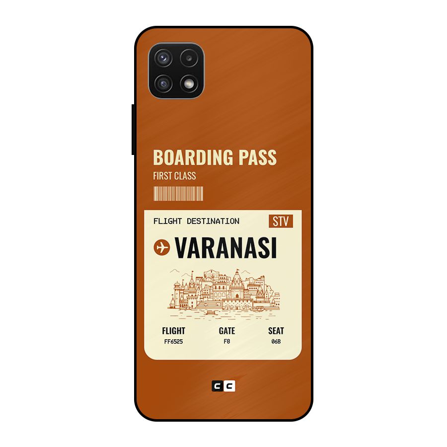 Varanasi Boarding Pass Metal Back Case for Galaxy A22 5G