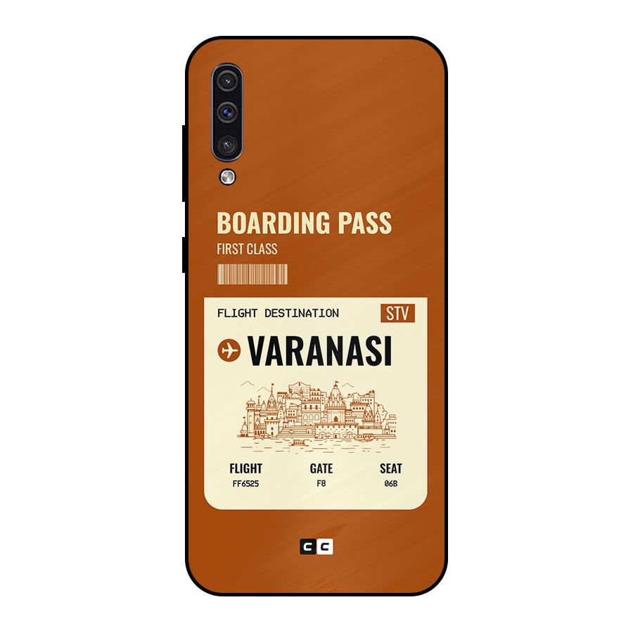 Varanasi Boarding Pass Metal Back Case for Galaxy A50s