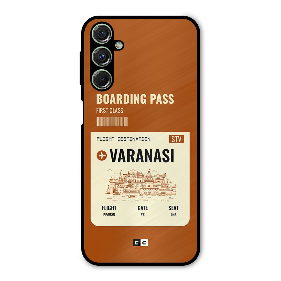 Varanasi Boarding Pass Metal Back Case for Galaxy F34
